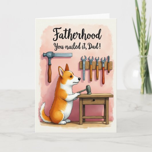 Carte d'hommage pour la fête des pères Tool Time (Devant)
