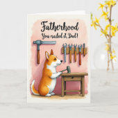 Carte d'hommage pour la fête des pères Tool Time (Fleur jaune)