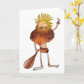 Carte d'homme des cavernes (Fleur jaune)