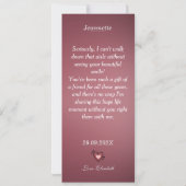 Carte d'honneur avec collage de 4 photos (Dos)