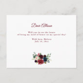 carte d'honneur bleu roux (Dos)