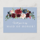 carte d'honneur bleu roux (Devant)