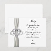 Carte D'Honneur Coeur Infinity (Devant / Derrière)