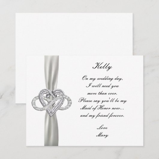 Carte D'Honneur Coeur Infinity (Devant / Derrière)