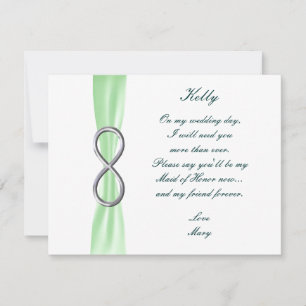 Carte d'honneur de Mariage d'Infinité verte