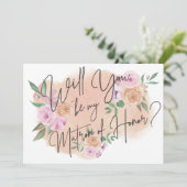 Carte d'honneur Dreamy Floral Matron (Debout devant)