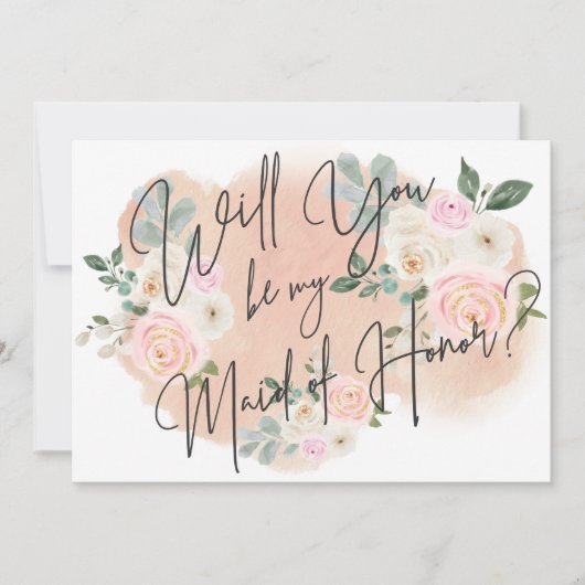 Carte d'honneur Dreamy Floral V2 (Devant)