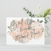 Carte d'honneur Dreamy Floral V2 (Debout devant)