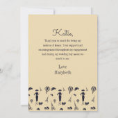 Carte D'Honneur Matron De Merci De Mode vintage (Dos)