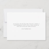 Carte d'honneur matron d'illustration florale bota (Dos)