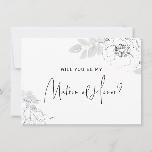 Carte d'honneur matron d'illustration florale bota (Devant)