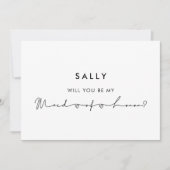 Carte d'honneur minimaliste moderne (Devant)