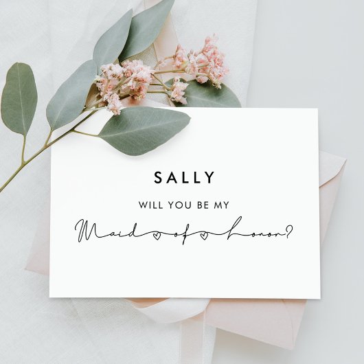 Carte d'honneur minimaliste moderne