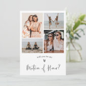 Carte d'honneur minimaliste Proposition photo Coll (Debout devant)