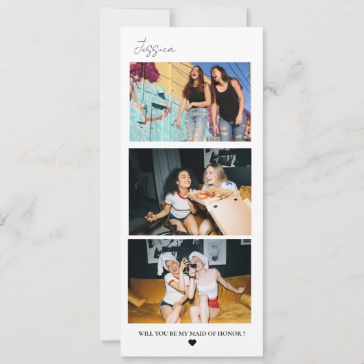 Carte d'honneur - Photo Bande Photo Booth (Devant)