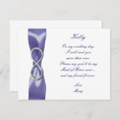 Carte d'honneur violet bleu argenté Infinity (Devant / Derrière)