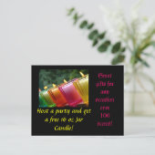 Carte d'hôte de fête aux bougies (Debout devant)