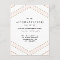Carte d'hôtel Art Déco Geometry Diamond Mariage