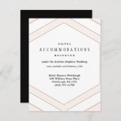 Carte d'hôtel Art Déco Geometry Diamond Mariage (Devant / Derrière)