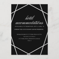 Carte d'hôtel géométrique moderne