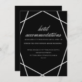 Carte d'hôtel géométrique moderne (Devant / Derrière)