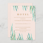 Carte d'hôtel moderne Tropical Beach Wedding (Devant / Derrière)