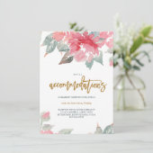 Carte d'hôtel WATERCOLOR GARDEN WEDING (Debout devant)