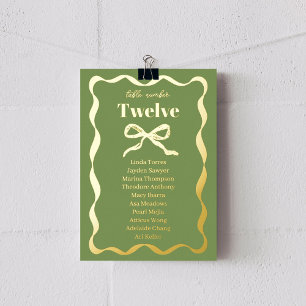 Carte d'huile à Mariage rétro Coquette Bow