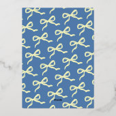 Carte d'huile à Mariage rétro Coquette Bow (Verso)