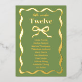 Carte d'huile à Mariage rétro Coquette Bow (Devant)