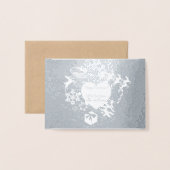 Carte d'huile d'argent Reindeer Père Noël de Noël (Devant avec enveloppe)