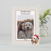 Carte d'huile de canne d'hiver Golden Doodle (Debout devant)