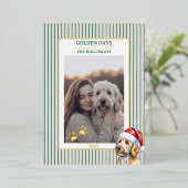 Carte d'huile de canne d'hiver Golden Doodle (Debout devant)