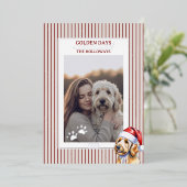 Carte d'huile de canne d'hiver Golden Doodle (Debout devant)