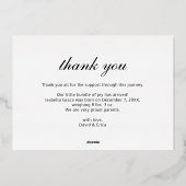 Carte d'huile de Faire-part pour bébé photo de jol (Verso)