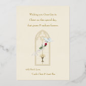 Carte d'huile de première communion de poupée anti (Verso)