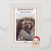 Carte d'huile d'hiver Golden Retriever (Recto)