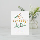 Carte d'huile d'olive Merry Holly Modern Business (Debout devant)