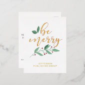 Carte d'huile d'olive Merry Holly Modern Business (Recto/Verso)