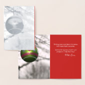 Carte d'huile d'or de bal vert de Noël (Affichage)