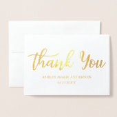 Carte d'huile d'or Merci bébé moderne (Devant avec enveloppe)