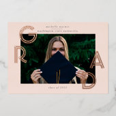 Carte d'huile Faire-part pour diplômés de script m (Recto)