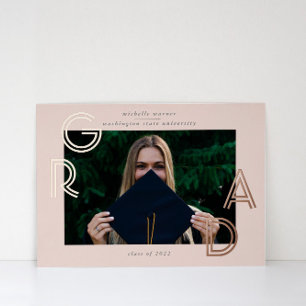 Carte d'huile Faire-part pour diplômés de script m