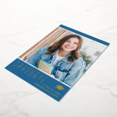 Carte d'huile photo bleu moderne élégante (Rotation)