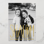 Carte d'huile photo de vacances Shalom Hanoukka (Recto)