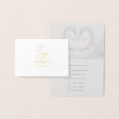 Carte d'huile pour repas RSVP de mariage de cygne (Affichage)