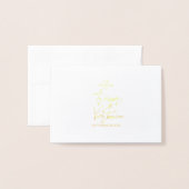 Carte d'huile pour repas RSVP de mariage de cygne (Devant avec enveloppe)