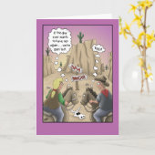 Carte d'humour Anniversaire, Sens du cheval (Fleur jaune)