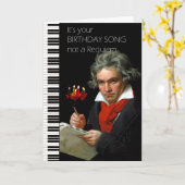 Carte d'Humour Beethoven (Maestra) (Fleur jaune)