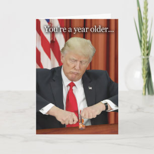 Carte d'Humour d'anniversaire de Trump Violin